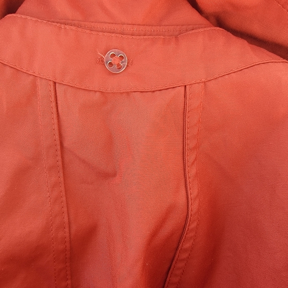 Cole Haan double breasted hooded trench coat red size Large - Picture 9 of 11